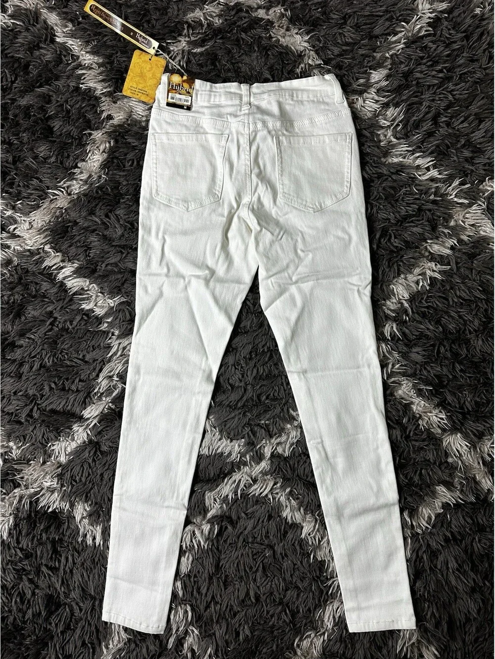 NWT Hybrid & Company Women's Hyper Stretch Skinny Pants White Size M